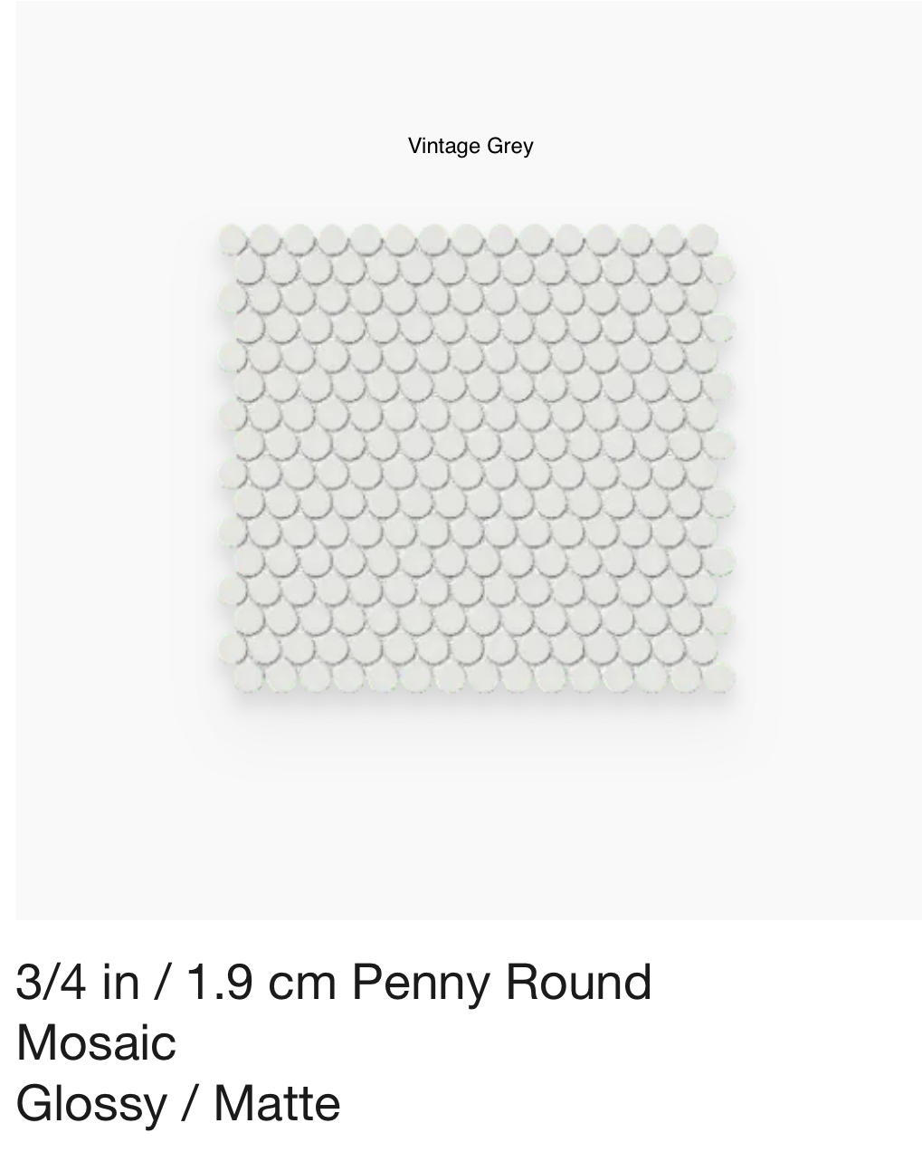 Soho 3/4 inch penny (AN) available in nine colors $8.42 SQFT