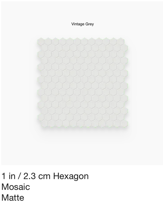 Soho 1 inch hexagon (Anatolia) available in 9 colors $7.26 SQFT
