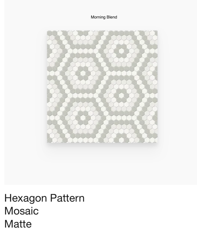 Soho Hexagon Pattern Mosaic (Anatolia) available in five color blends $9.78 SQFT
