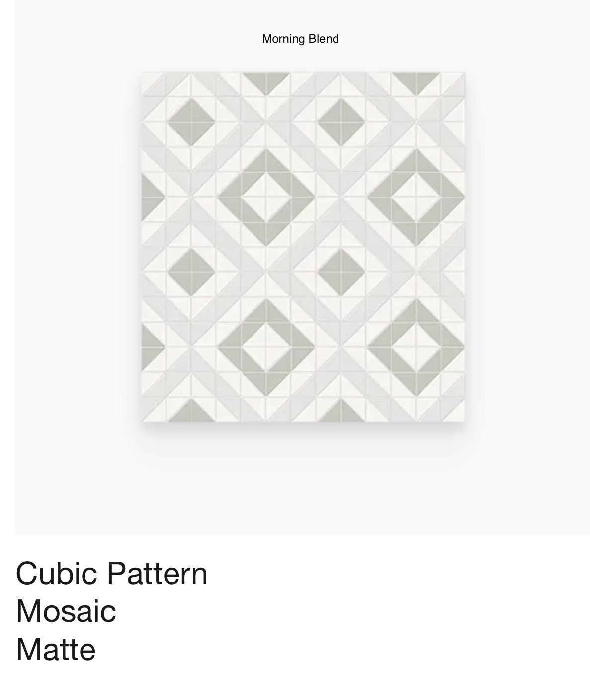Soho Cubic Pattern Mosaic (Anatolia) available in five color blends $10.50 SQFT
