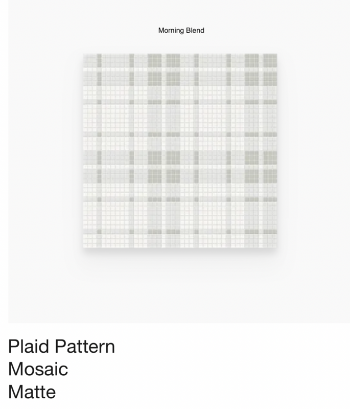 Soho Plaid Pattern Mosaic (Anatolia) available in four color blends $11.46 SQFT