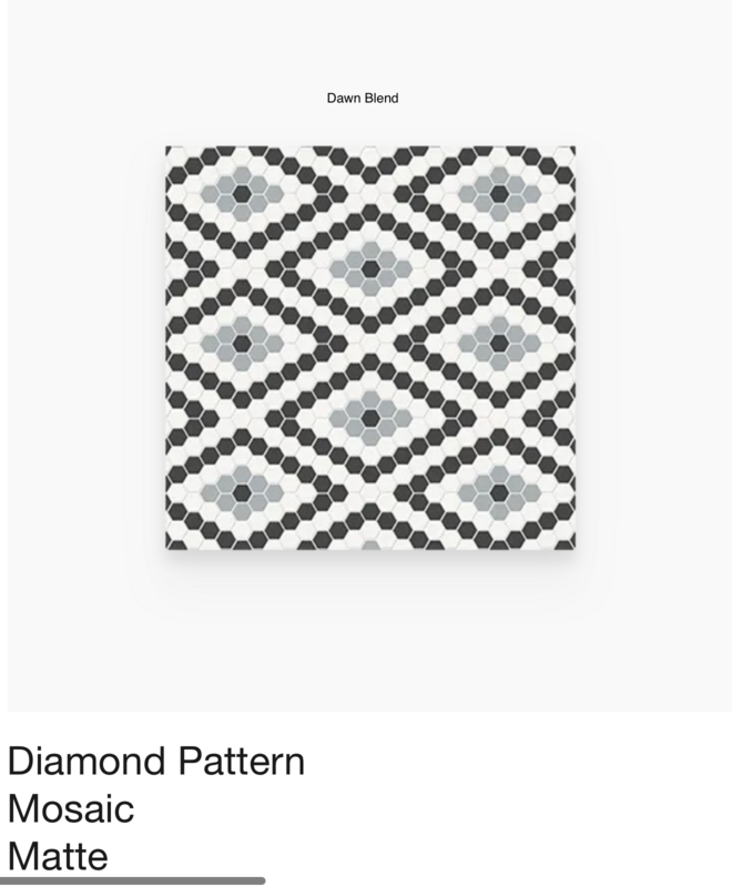 Soho Diamond Pattern Mosaic (Anatolia) available in five color blends $9.78 SQFT