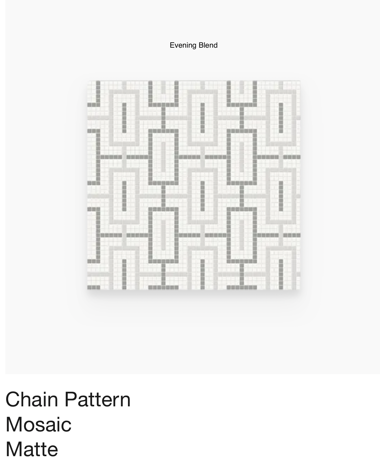 Soho Chain Pattern Mosaic (Anatolia) available in five color blends $11.46 SQFT