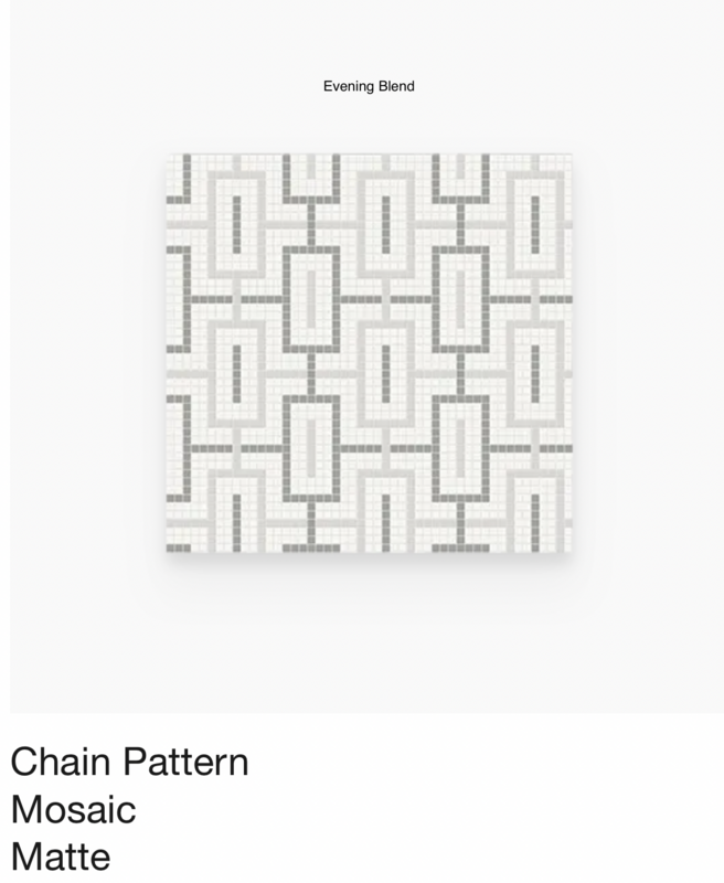 Soho Chain Pattern Mosaic (Anatolia) available in five color blends $11.46 SQFT