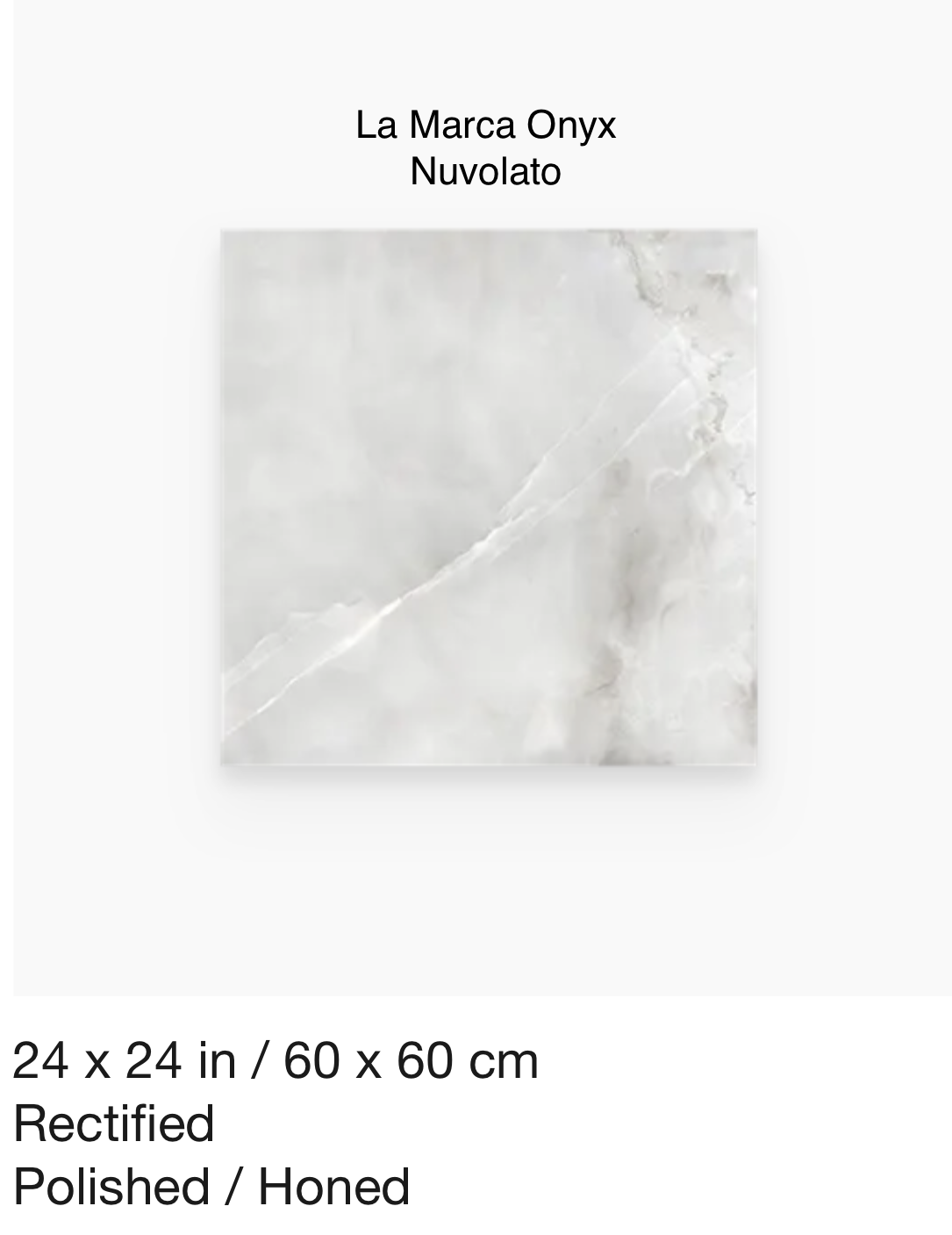 La Marca Series &quot;Onyx Nuvolato&quot; 24x24 (Anatolia) $6.48 SQFT