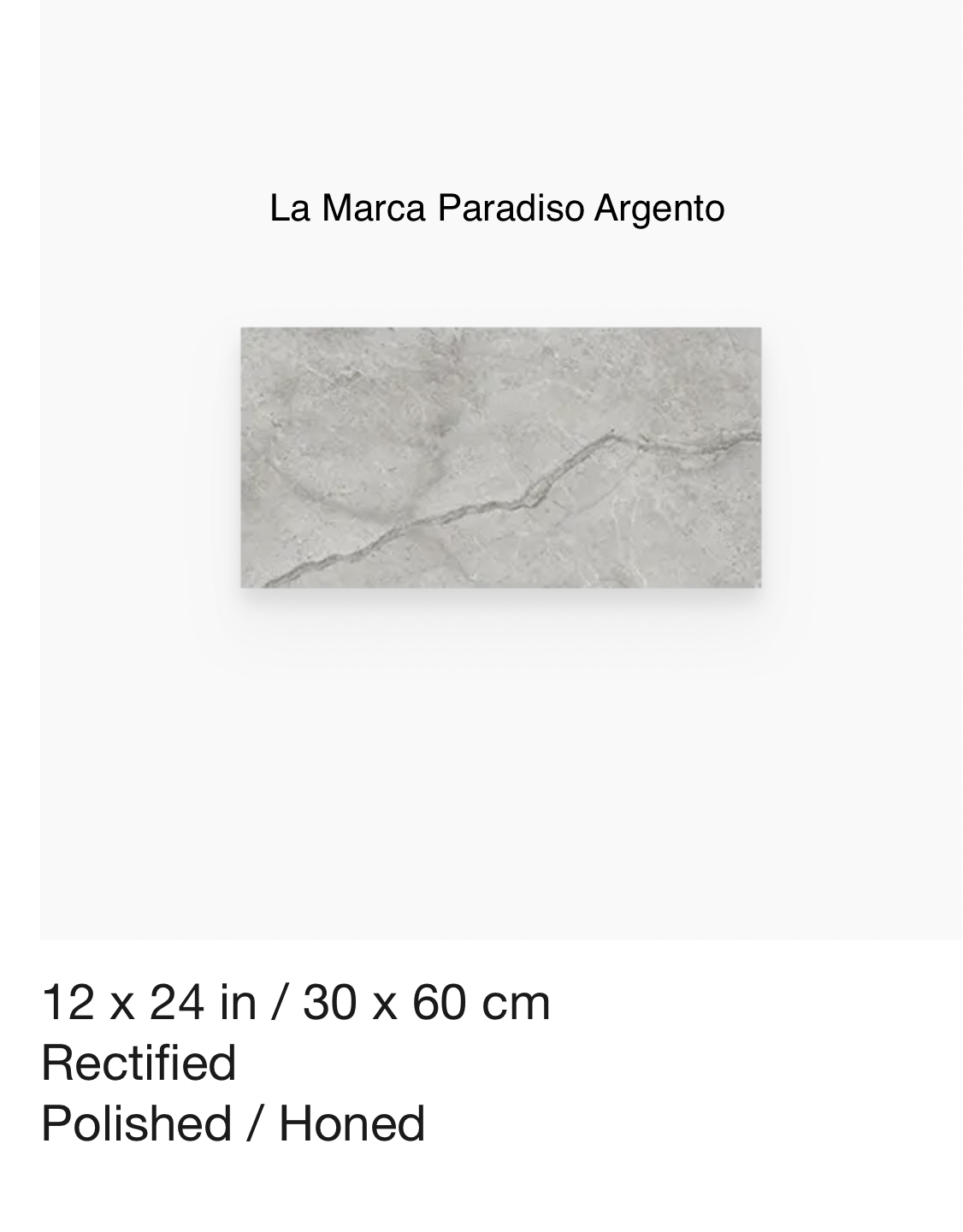 La Marca &quot;Paradiso Argento&quot;12x24 (Anatolia) $6.48 SQFT