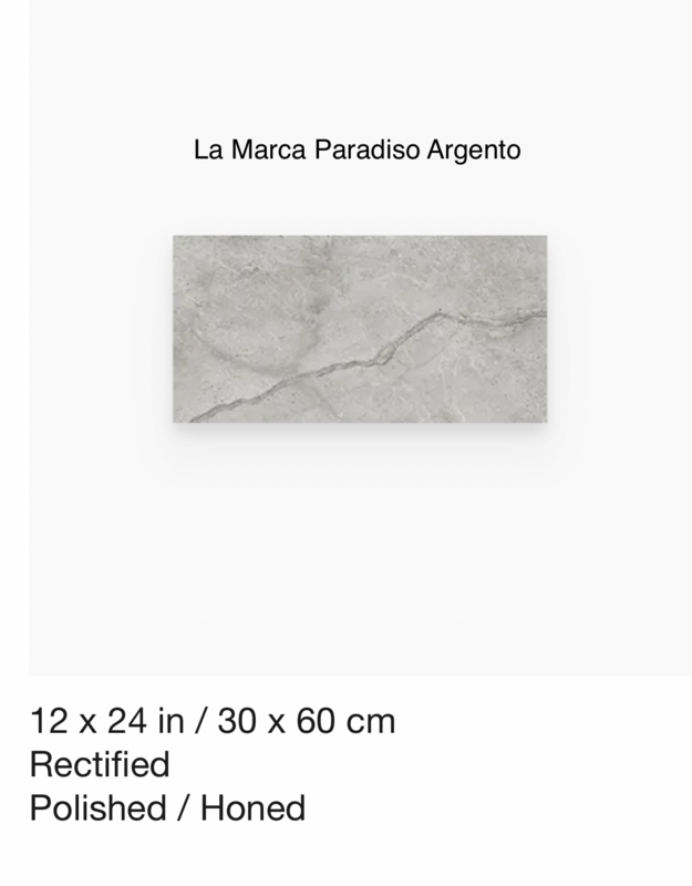 La Marca "Paradiso Argento"12x24 (Anatolia) $6.48 SQFT