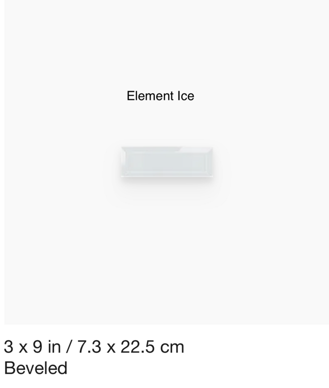 Element Glass Series 3x9 Beveled (Anatolia) available in eight colors $15.84 SQFT