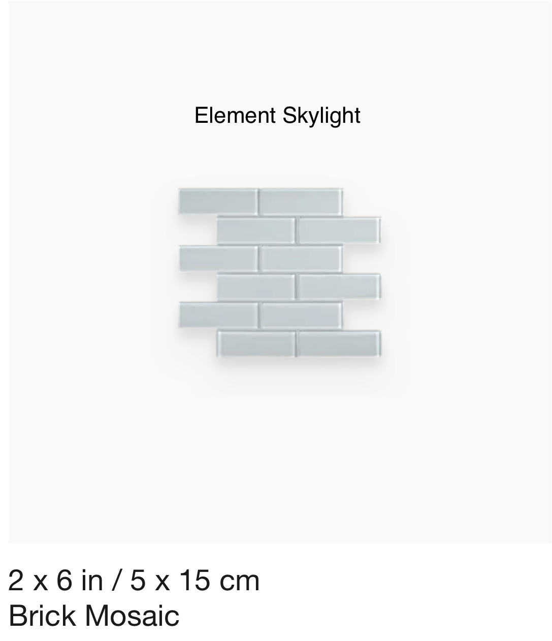 Element Glass Series 2x6 Mosaic (Anatolia) available in eight colors $11.04 SQFT