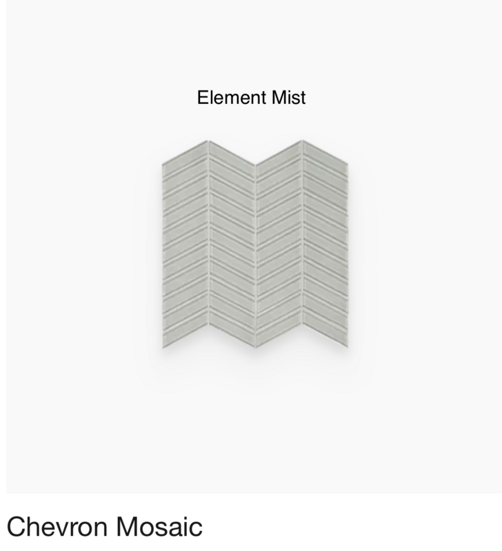 Element Glass "Chevron" Mosaic (Anatolia) available in eight colors $16.02