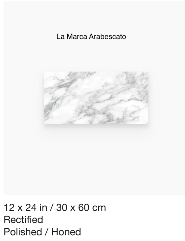 La Marca Series "Arabescato" 12x24 (Anatolia) $6.48 SQFT