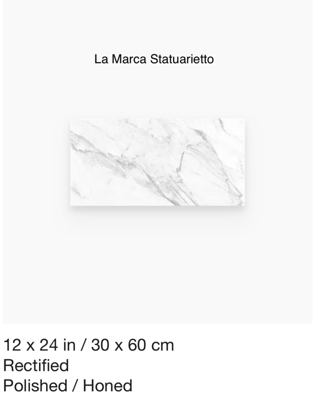 La Marca Series "Statuarietto" 12x24 (Anatolia) $6.48 SQFT