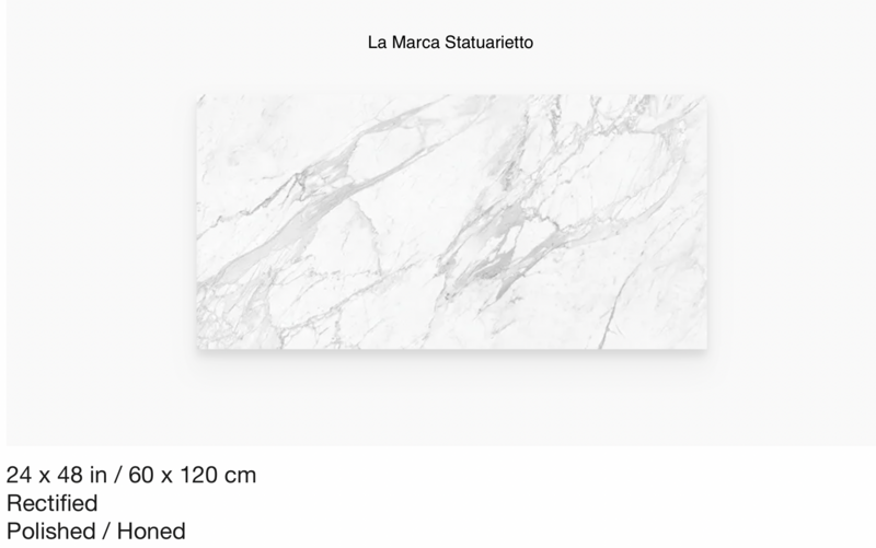 La Marca Series "Statuarietto" 24x48 (Anatolia) $8.40