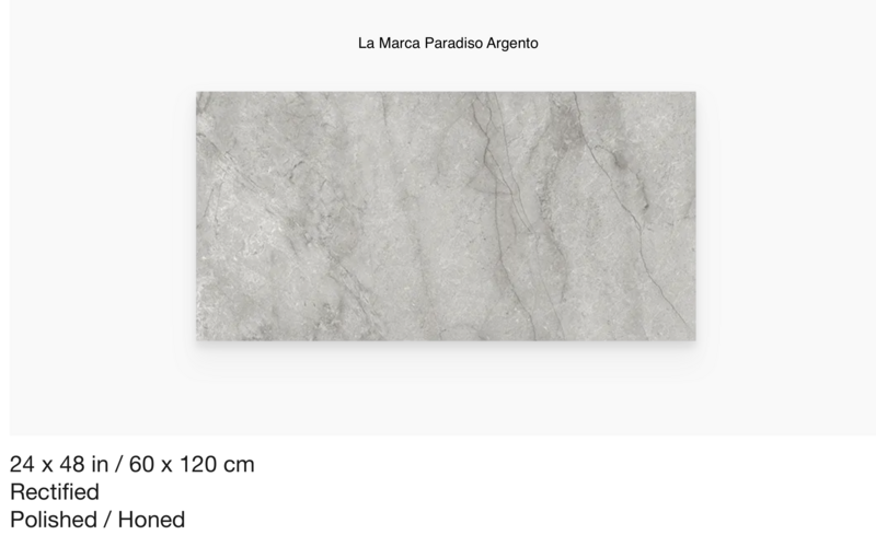 La Marca Series "Paradiso Argento" 24x48 (Anatolia) $8.40 SQFT