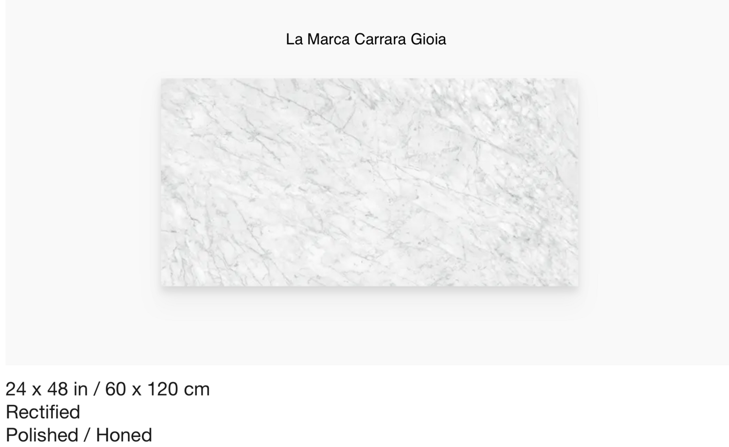 La Marca Series &quot;Carrara Gioia&quot; 24x48 (Anatolia) $8.40 SQFT