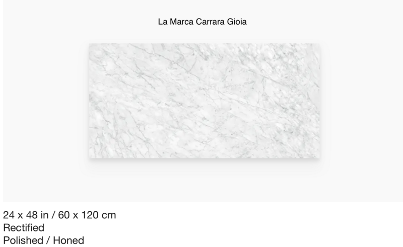 La Marca Series "Carrara Gioia" 24x48 (Anatolia) $8.40 SQFT
