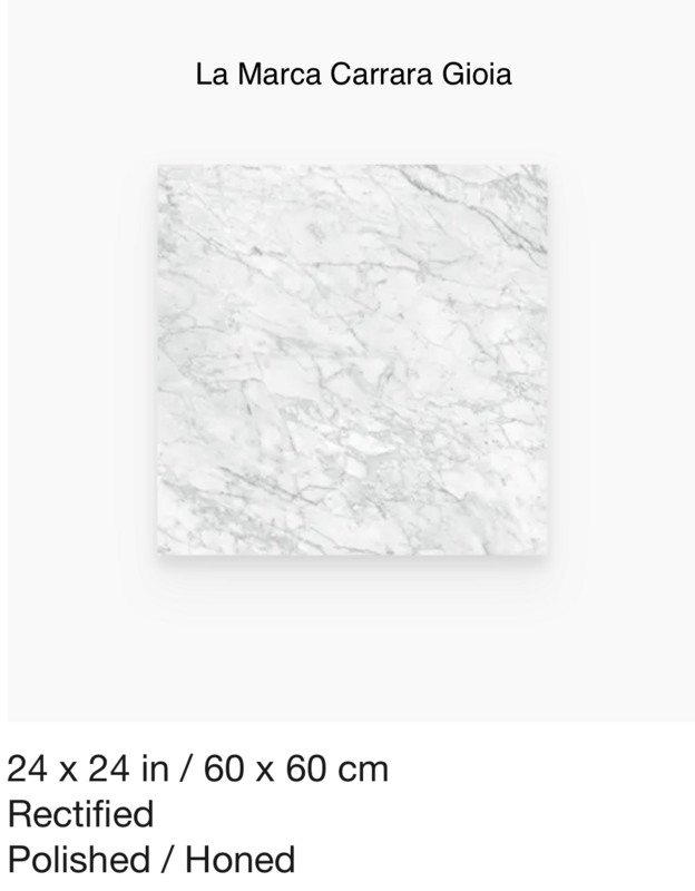 La Marca Series "Carrara Gioia" 24x24 (Anatolia) $6.48 SQFT