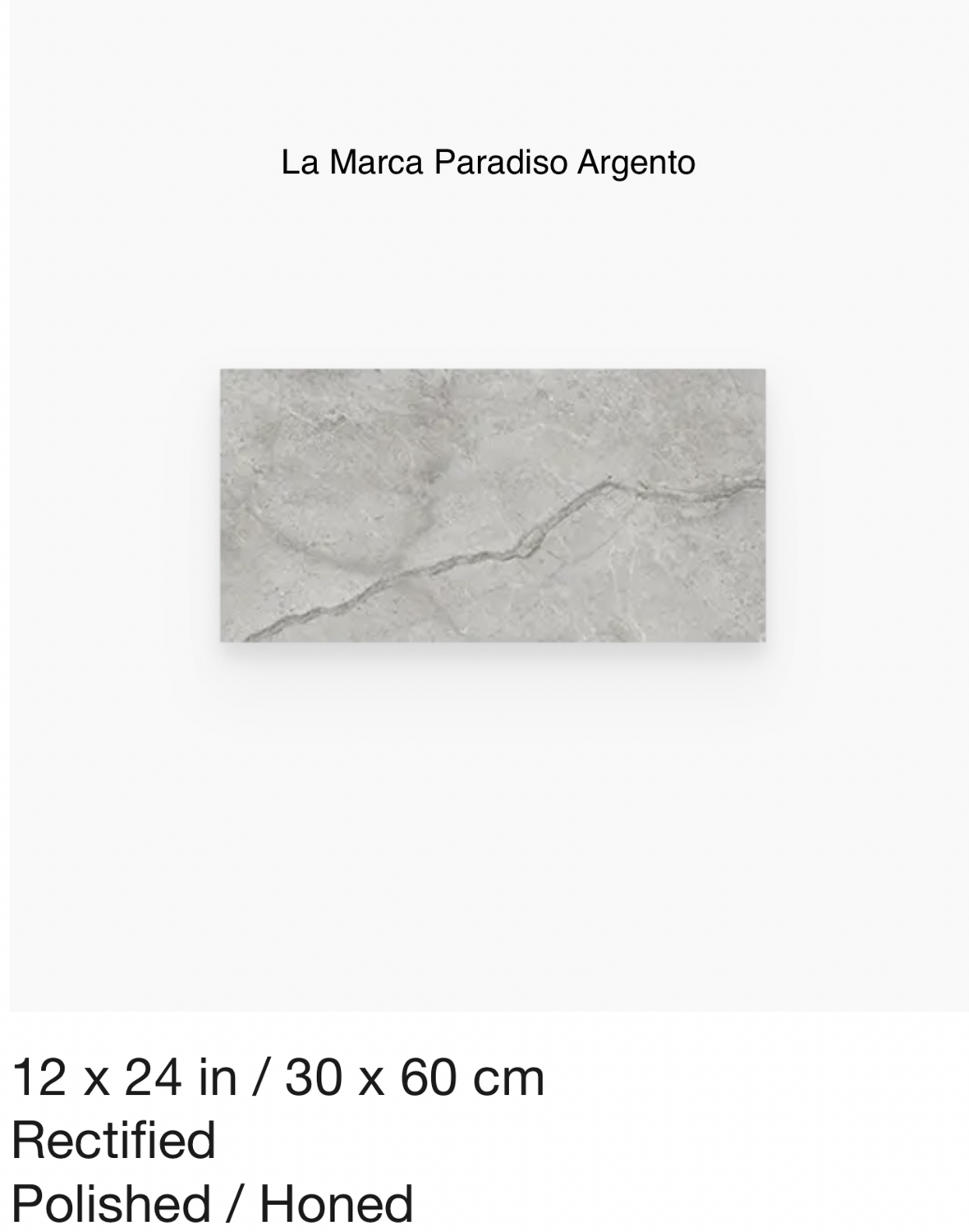 La Marca Series &quot;Paradiso Argento&quot; 12x24 (Anatolia) $6.48 SQFT