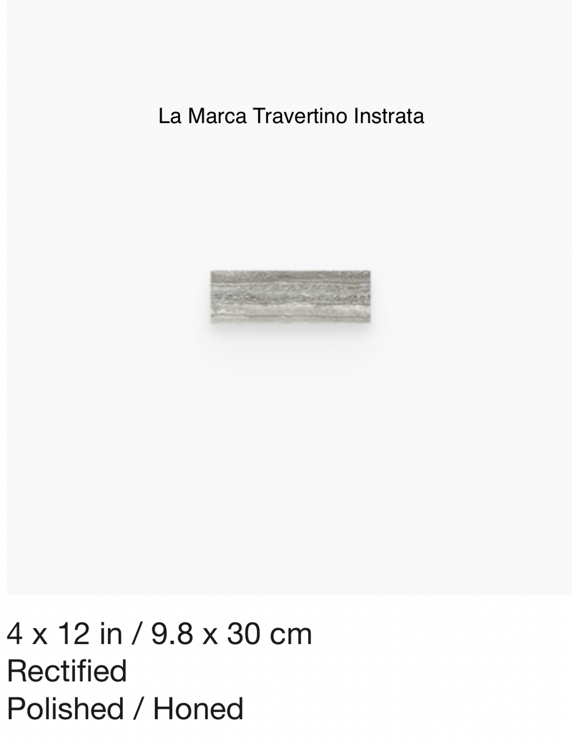 La Marca Series "Travertino Instrata" 4x12 (Anatolia) $11.64 SQFT