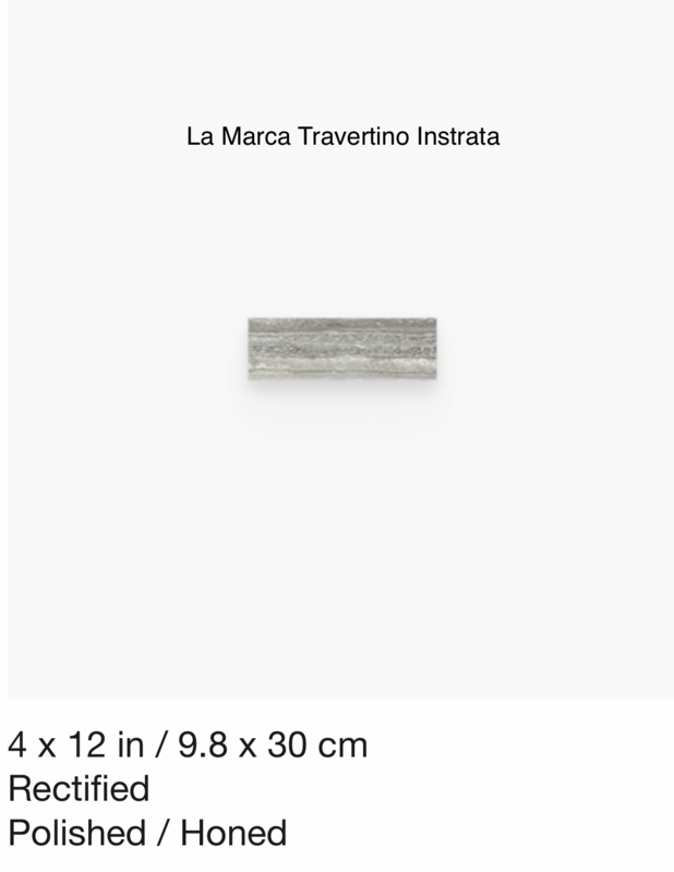 La Marca Series "Travertino Instrata" 4x12 (Anatolia) $11.64 SQFT