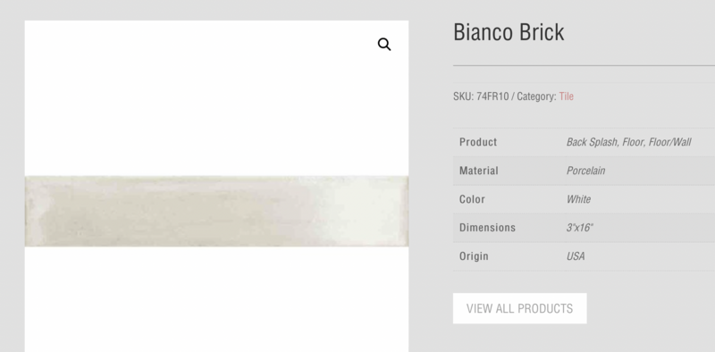 Brick Bianco 3x16 (Tileco) $12.98 SQFT