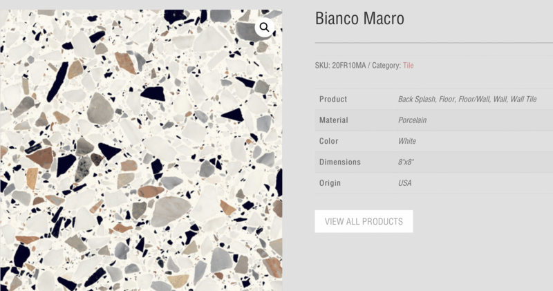Bianco Macro 8x8 (Tileco) $11.54 SQFT