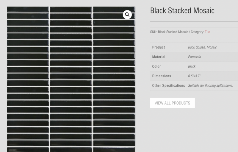 Black Stacked Mosaic (Tileco) $17.35 SQFT