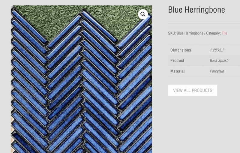 Blue Herringbone Mosaic (Tileco) $17.35 SQFT