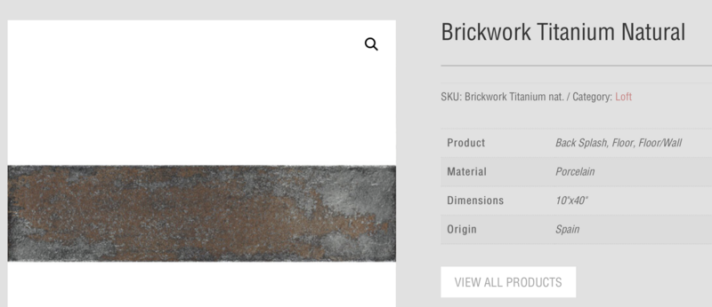 Brickwork Titanium Natural 10x40 (Tileco) $13.81 SQFT