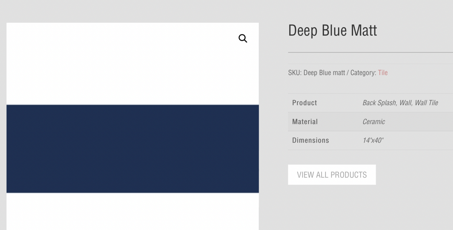 Deep Blue Matt 14x40 (Tileco) $15.29 SQFT