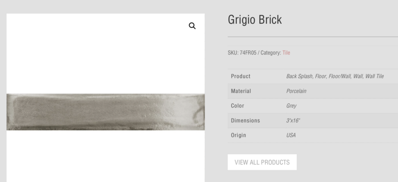 Grigio Brick 3x16 (Tileco) $12.98 SQFT