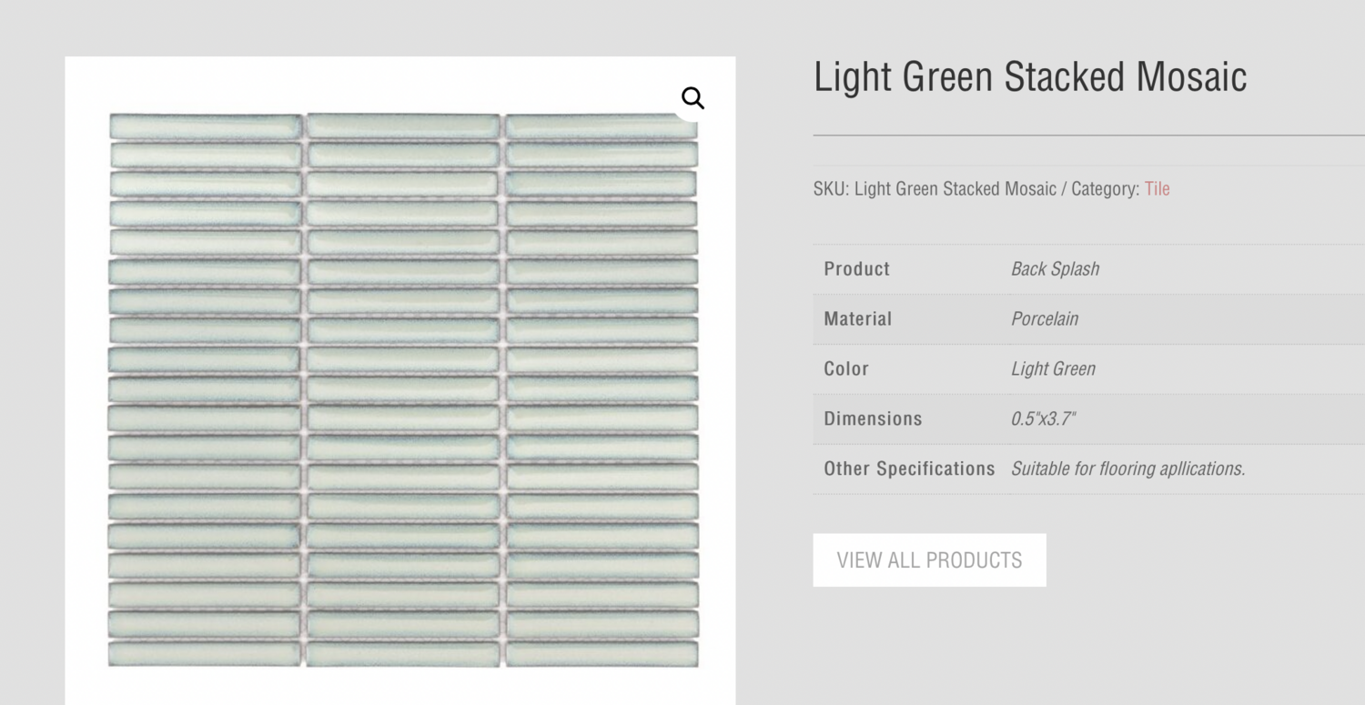 Light Green Stacked Mosaic (TC) $17.35 SQFT