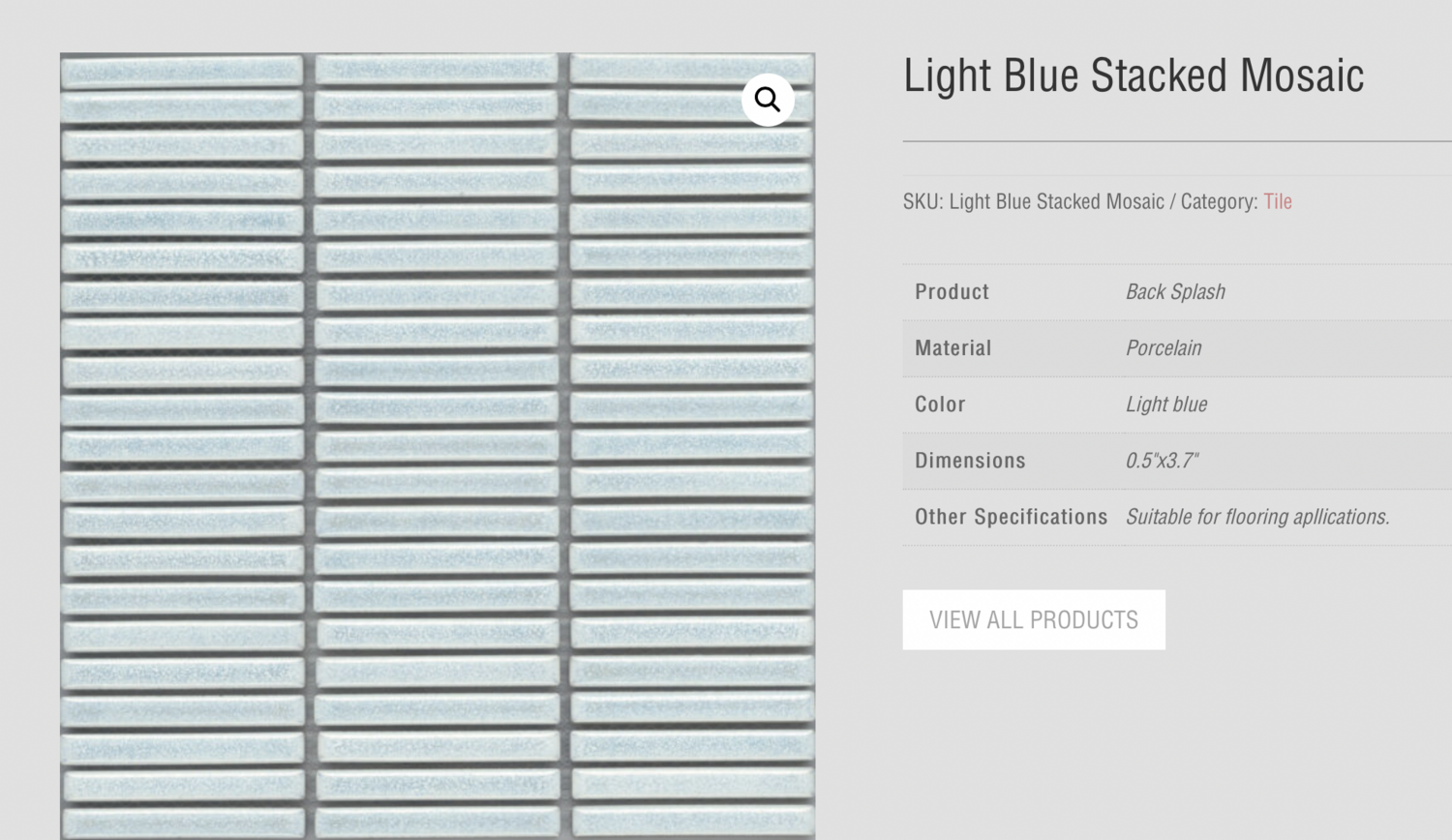 Light Blue Stacked Mosaic (TC) $17.35 SQFT