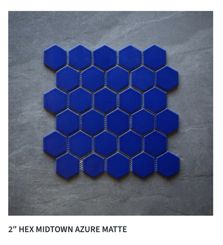 Midtown Series 2" Hex Mosaic (Lori London) available in many colors $14.99 SQFT