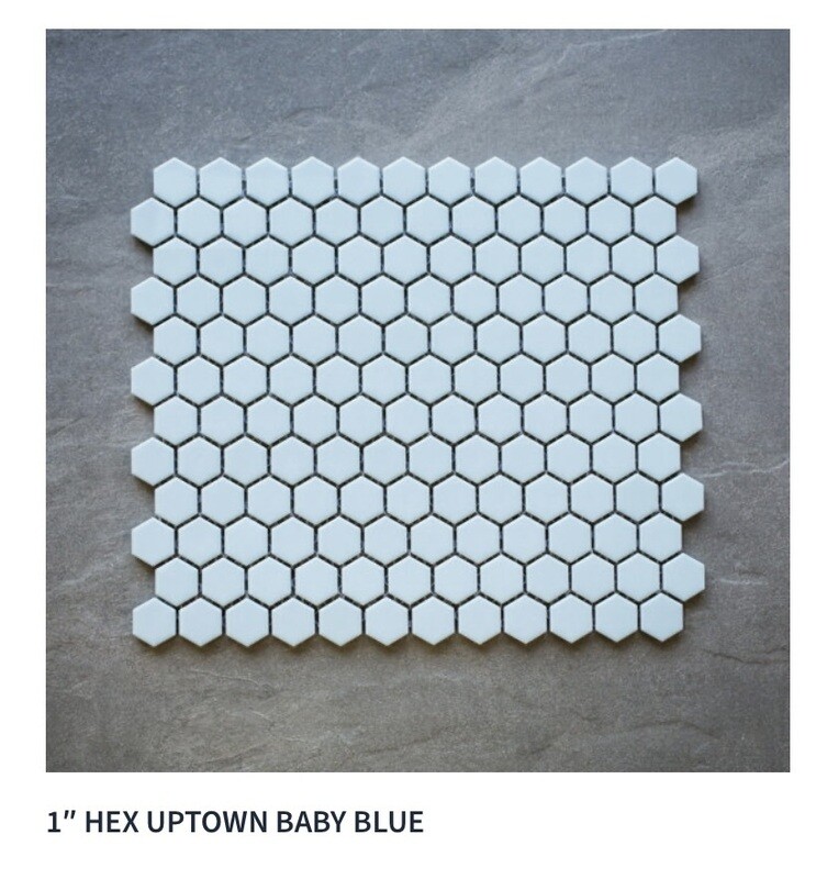 Uptown Series 1" Hex Mosaic (Lori London) available in many colors $14.99 SQFT
