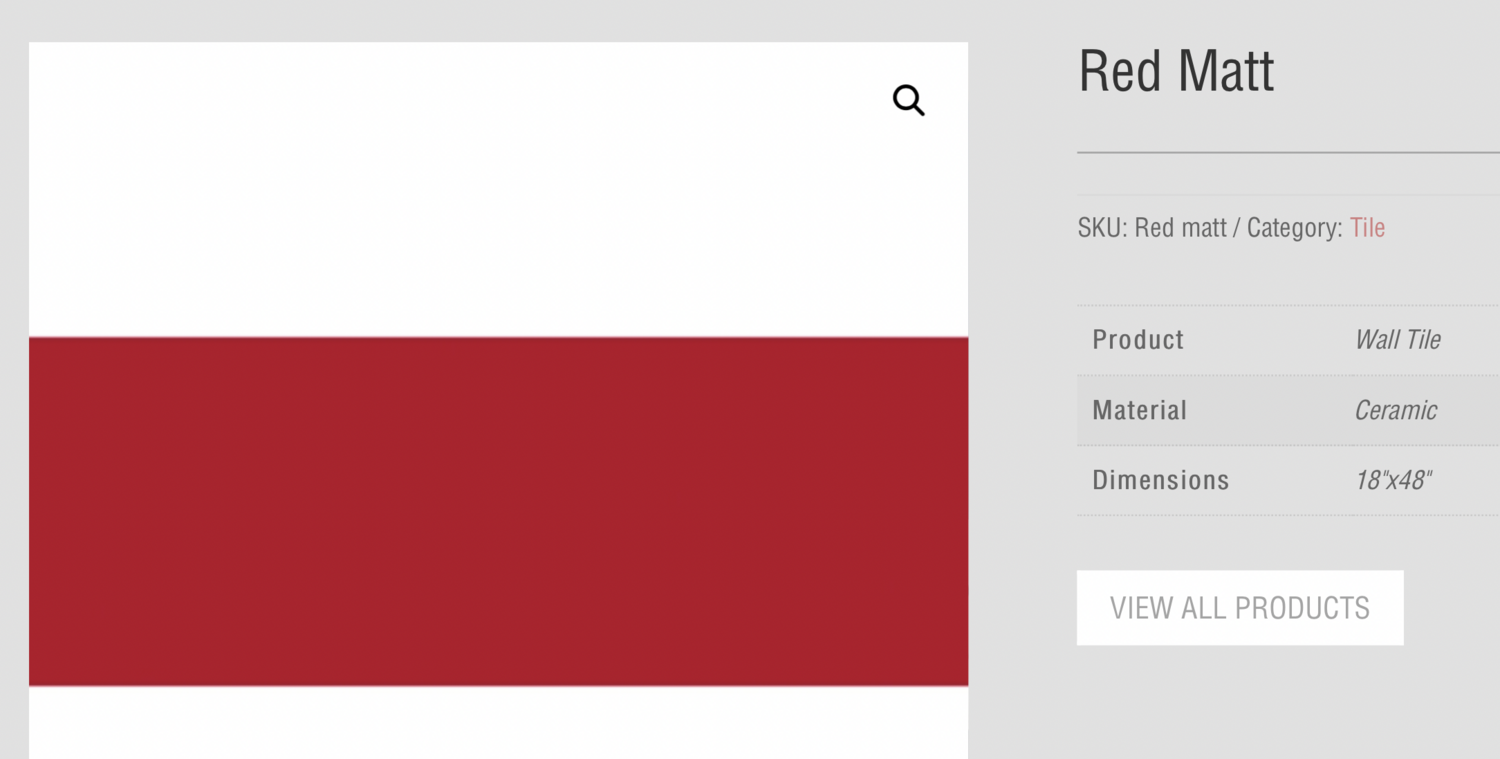 Red Matt 18x48 (TC) $18.91 SQFT