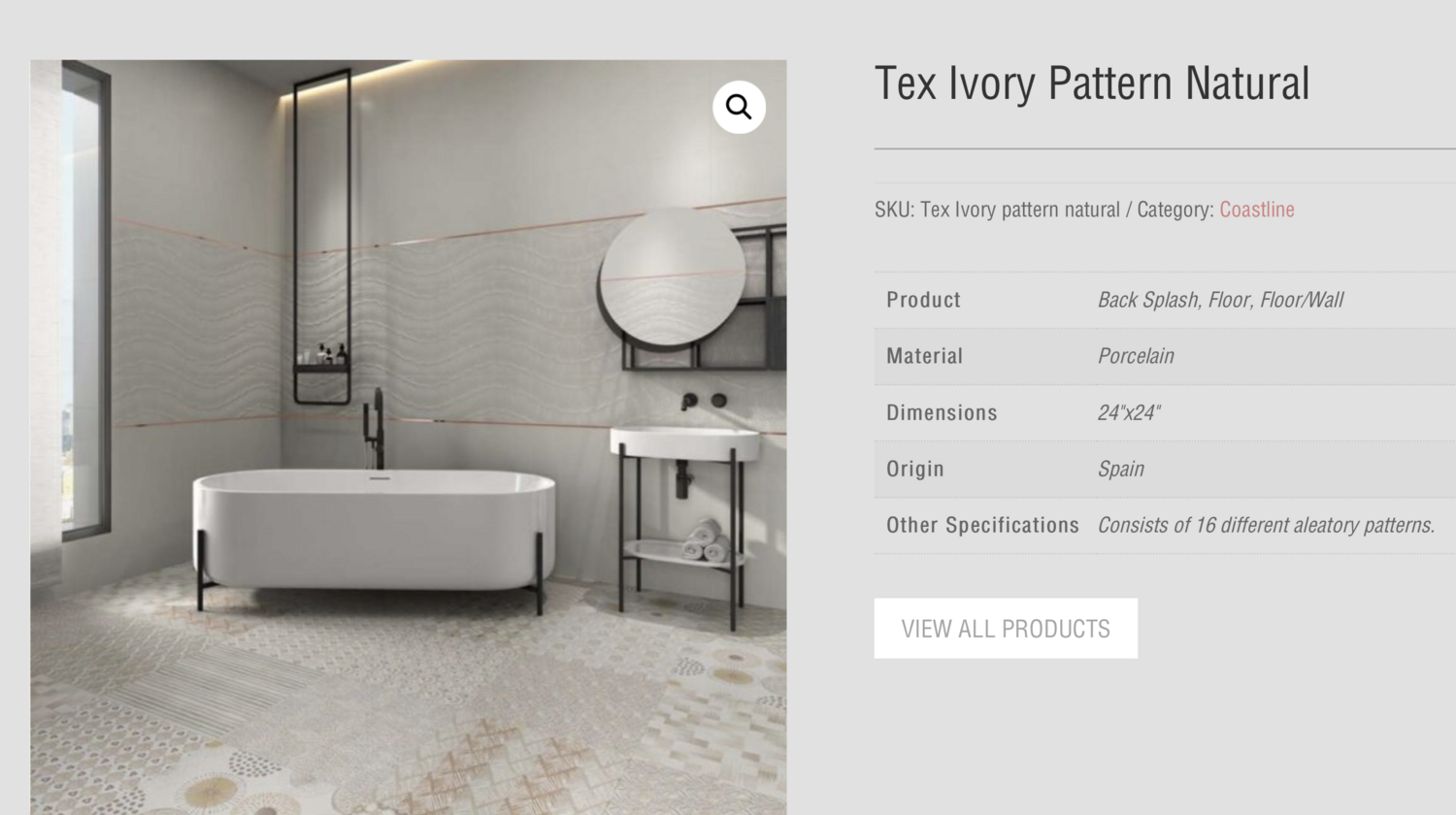 Tex Ivory Pattern Natural 24x24 (TC) $14.37 SQFT