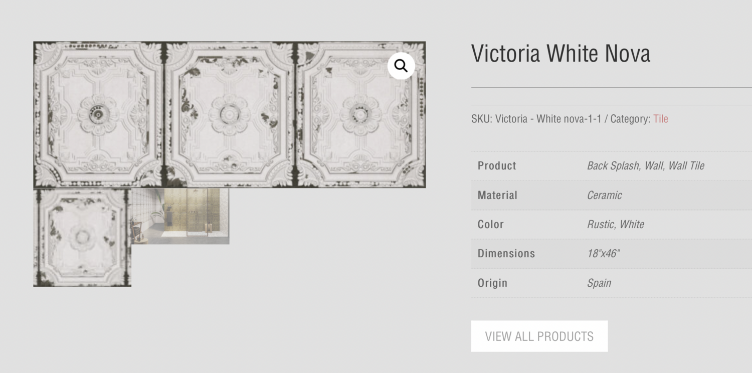 Victoria Series &quot;White Nova&quot; 18x46 (TC) $19.93