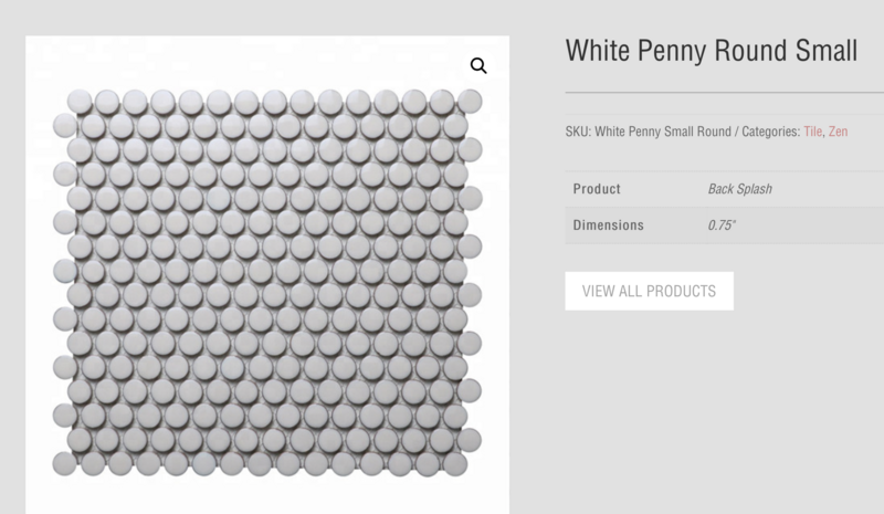 White Penny Round Small (Tileco) $17.35 SQFT