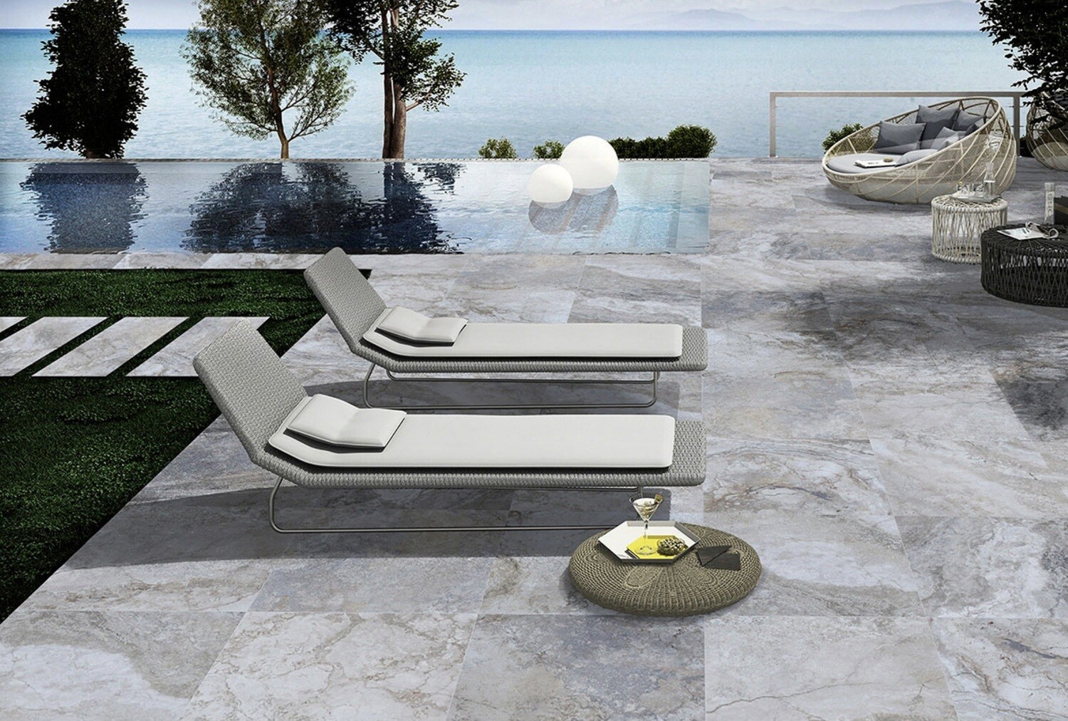 Argento Travertino Paver (MSI) $12.60 SQFT