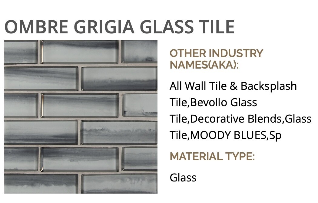 Ombre Grigia Subway Mosaic (MSI) $28.52 SQFT