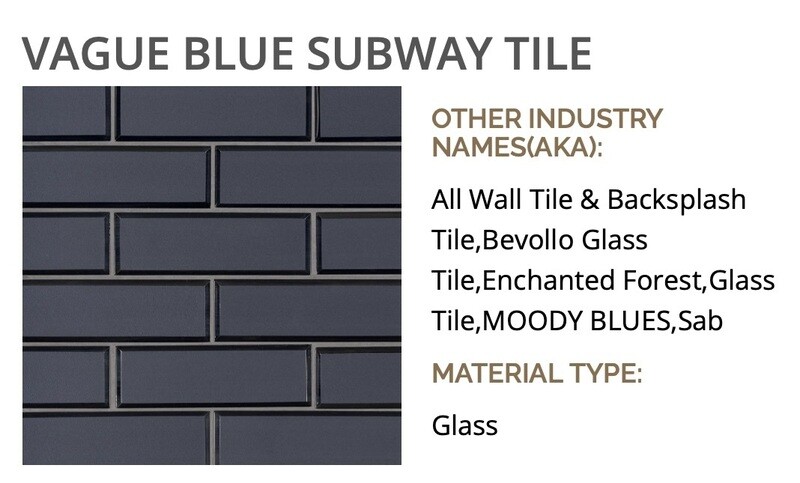 Vague Blue Subway Mosaic (MSI) $28.52 SQFT