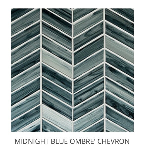 Midnight Blue Ombre Chevron Mosaic (MSI) $23.90 SQFT