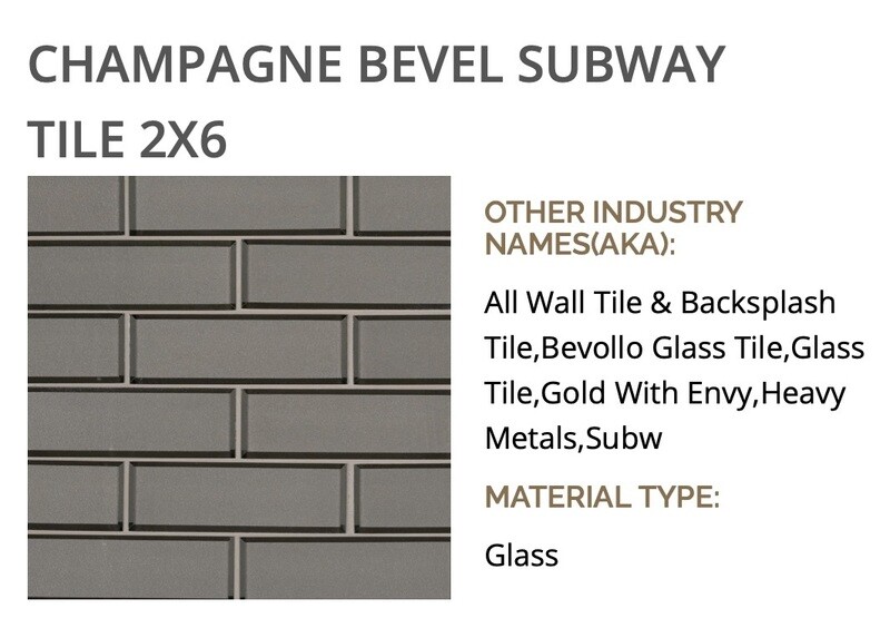 Champagne Bevel Subway Mosaic (MSI) $28.52 SQFT