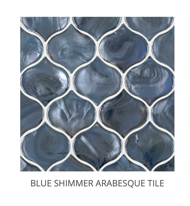 Blue Shimmer Arabesque Mosaic (MSI) $32.06 SQFT
