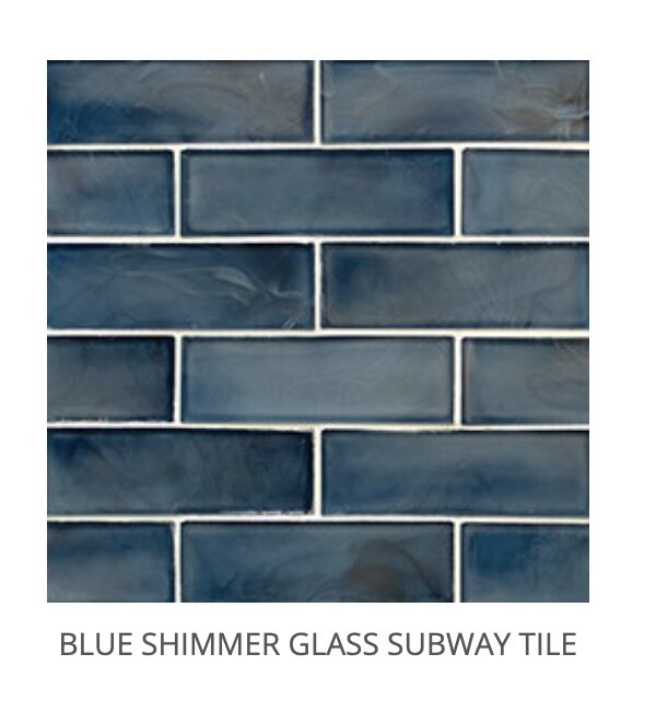 Blue Shimmer Glass Subway Mosaic (MSI) $28.72 SQFT