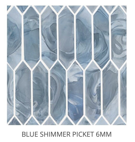 Blue Shimmer Picket Mosaic (MSI) $32.78 SQFT
