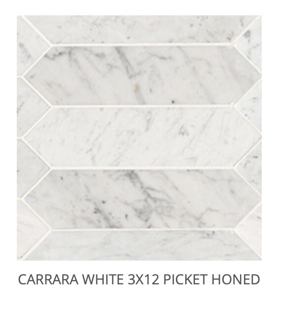 Carrara White Picket Mosaic (MSI) $31.10 SQFT