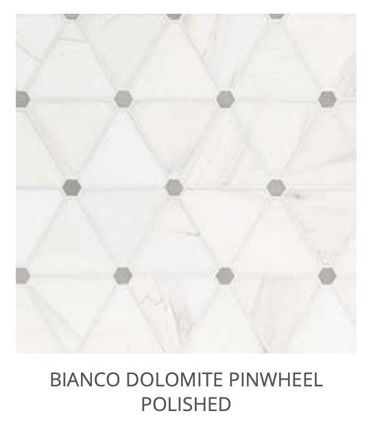 Bianco Dolomite Pinwheel Mosaic (MSI) $26.98 SQFT