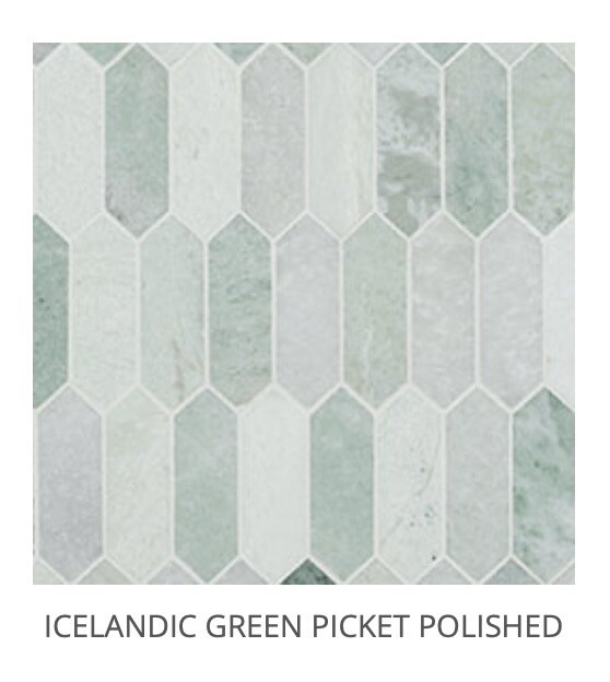 Icelandic Green Picket Mosaic (MSI) $23.56 SQFT